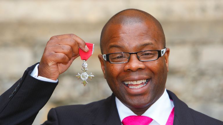 Former boxer Duke McKenzie poses with his MBE after receiving it from The Princess Royal at Windsor Castle. PRESS ASSOCIATION Photo. Picture date: Thursday November 3, 2011. Photo credit should read: Chris Ison/PA Wire