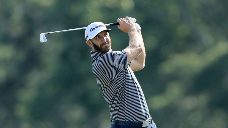Dustin Johnson of the United States during the first round of The Players Championship 