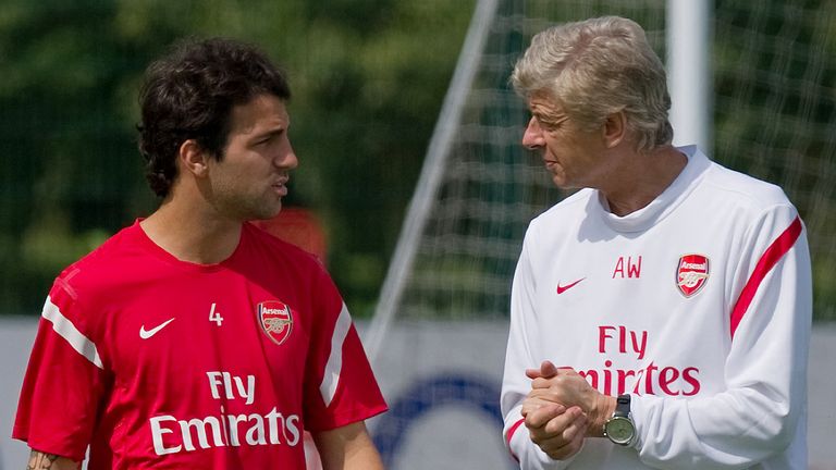 Cesc Fabregas played for eight years under Arsene Wenger at Arsenal