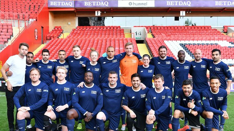 Fans For Diversity team, Charlton v Homophobia tournament