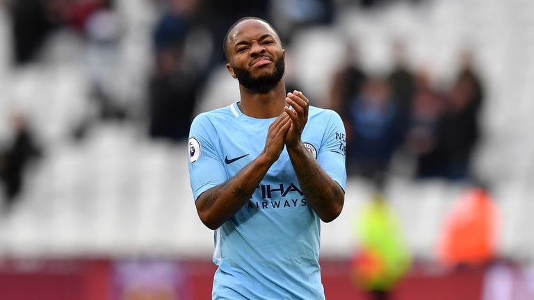 Manchester City winger Raheem Sterling