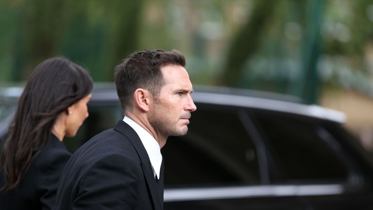 Frank Lampard attends a memorial service for Ray Wilkins at St Luke's and Christ Church