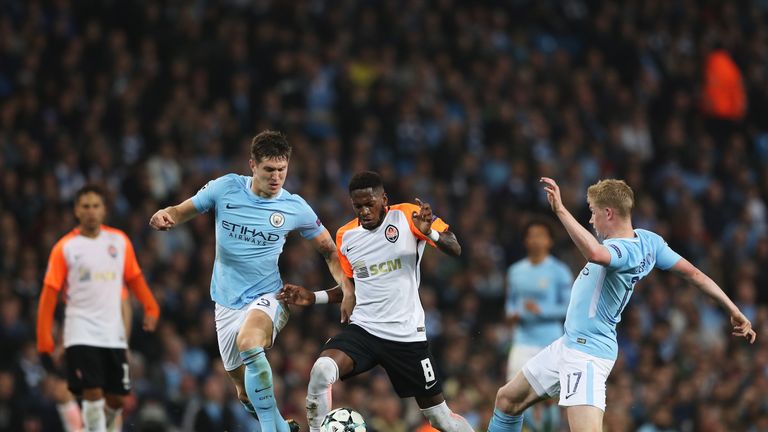 Fred featured against Manchester City in the Champions League group stages