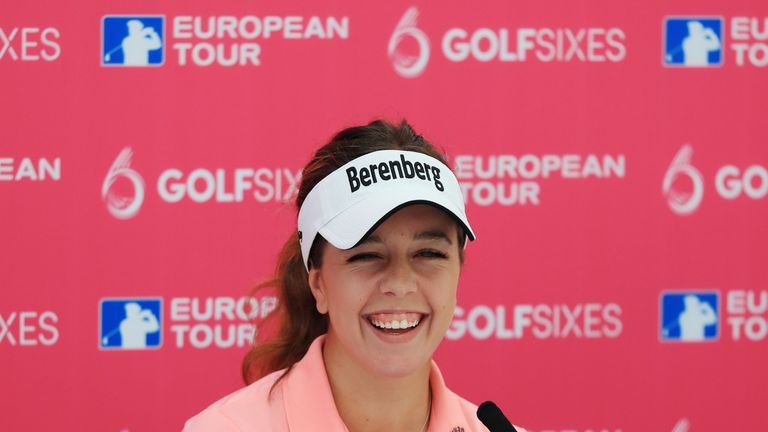 during the ProAm tournament ahead of the GolfSixes at The Centurion Club on May 4, 2018 in St Albans, England.