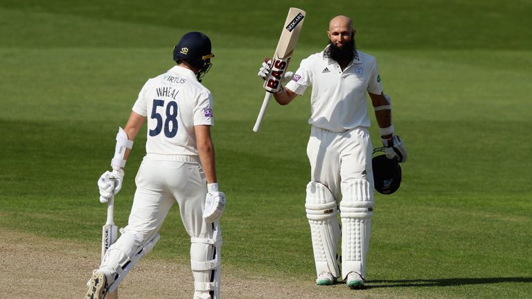 Hashim Amla during day four of the Specsavers County Championship Division One match between Nottinghamshire and Hampshire at Trent Bridge on May 7, 2018 in Nottingham, England.