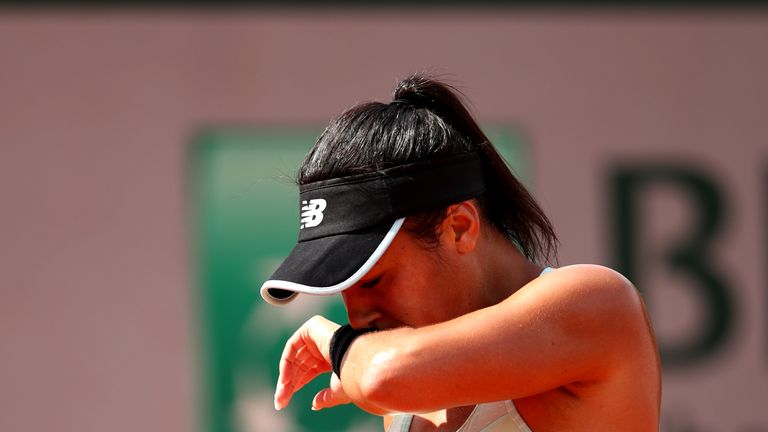 Heather Watson during day five of the 2018 French Open at Roland Garros on May 31, 2018 in Paris, France.