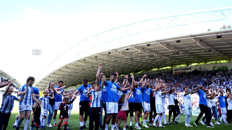  during the Premier League match between Huddersfield Town and Arsenal at John Smith's Stadium on May 13, 2018 in Huddersfield, England.