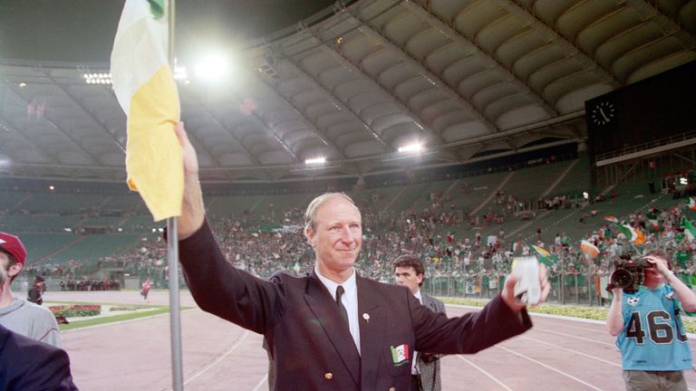 Jack Charlton, the Ireland manager, during World Cup 1990.