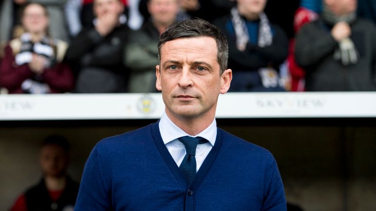St Mirren manager Jack Ross before kick off in the Ladbrokes Championship match against Livingston