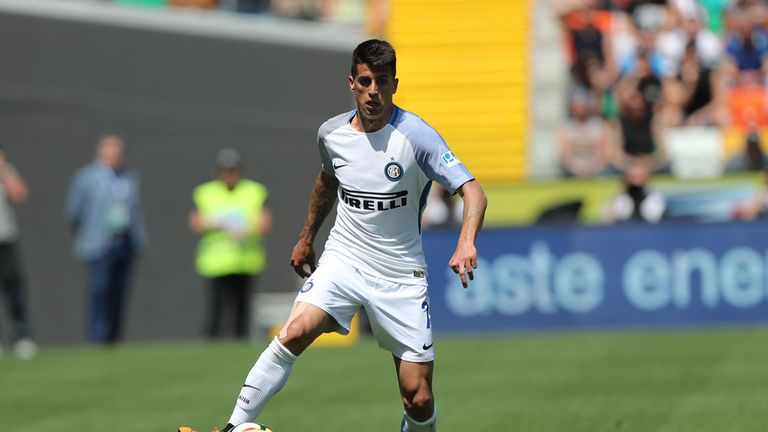 Joao Cancelo in action for Inter Milan, on loan from Valencia.