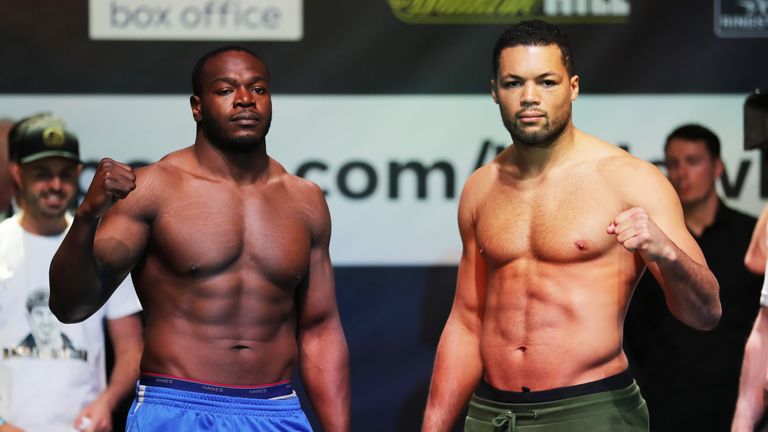   during the Weigh in ahead of the Heavyweight fight between Tony Bellew and David Haye at O2 Indigo on May 4, 2018 in London, England.