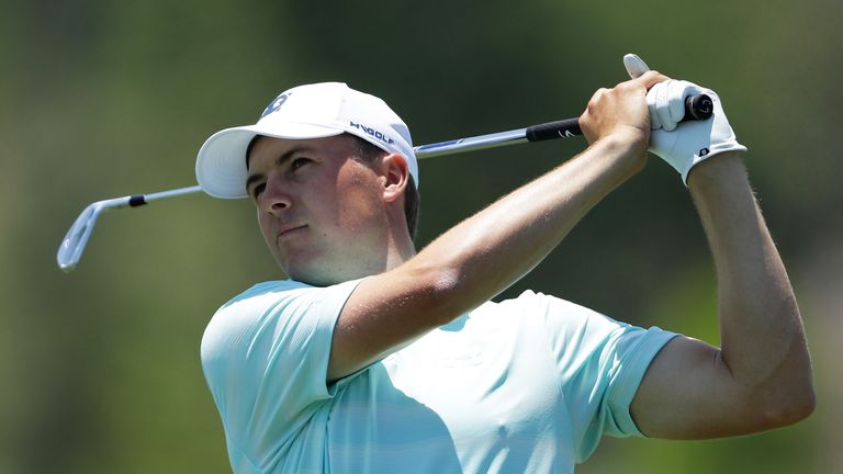 Jordan Spieth during Tuesday's practice round at The Players Championship