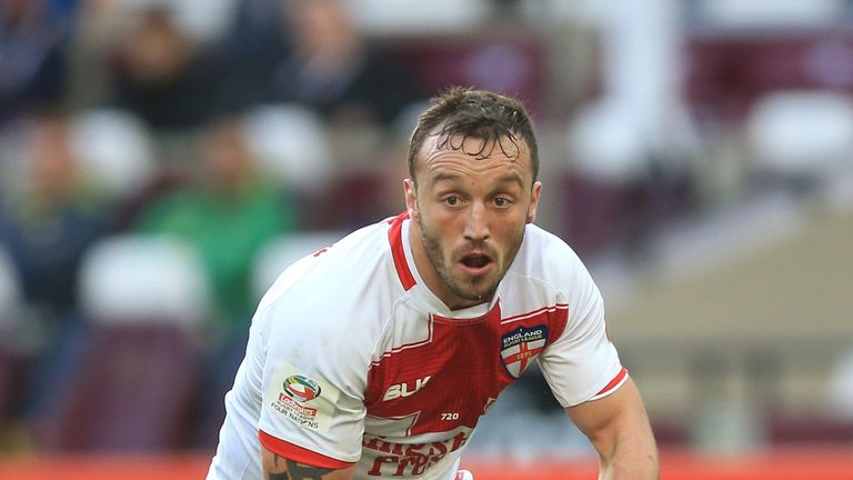 Josh Hodgson in action for England