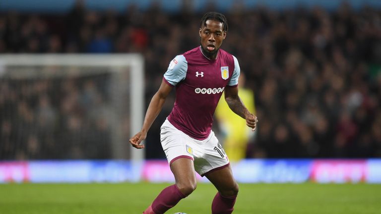 during the Sky Bet Championship match between XXX and XXX at Villa Park on April 3, 2018 in Birmingham, England.