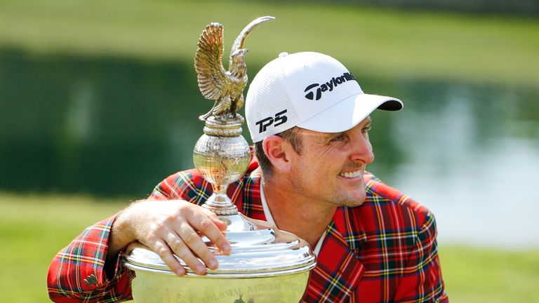 during the final round of the Fort Worth Invitational at Colonial Country Club on May 27, 2018 in Fort Worth, Texas.