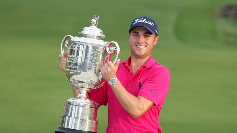 during the final round of the 2017 PGA Championship at Quail Hollow on August 13, 2017 in Charlotte, North Carolina.