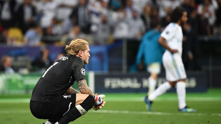 Karius at the full-time whistle.