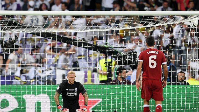 Karius was at fault for two of Real Madrid's three goals.