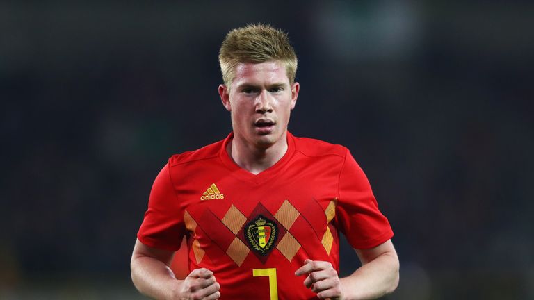 Kevin De Bruyne during the international friendly match between Belgium and Japan held at Jan Breydel Stadium on November 14, 2017 in Brugge, Belgium.