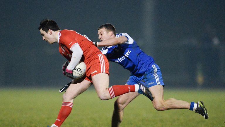 Lee Brennan in action against Monaghan in the League.