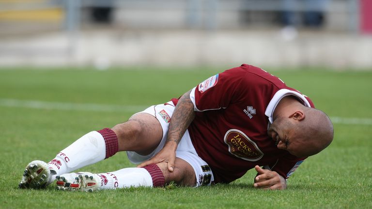 Leon McKenzie injured northampton town