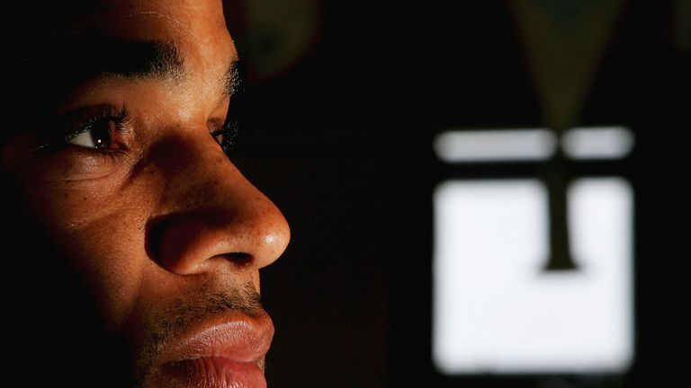 NORWICH, ENGLAND - MAY 13:  Leon McKenzie of Norwich looks on during a Norwich City press conference at Colney training ground on May 13, 2005 in Norwich, England. Norwich City need to win their final match of the season against Fulham to ensure Premiership survival. (Photo by Jamie McDonald/Getty Images) *** Local Caption *** Leon McKenzie