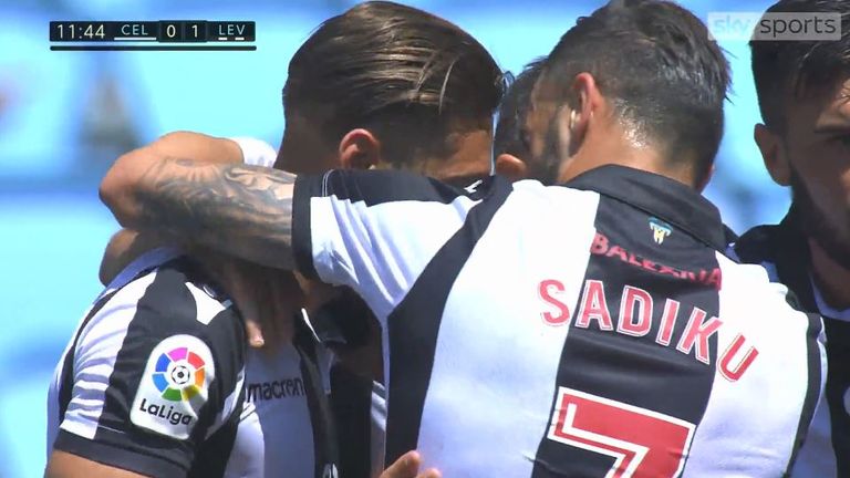 Ruben Sochina scored a brilliant goal for Levante against Celta Vigo