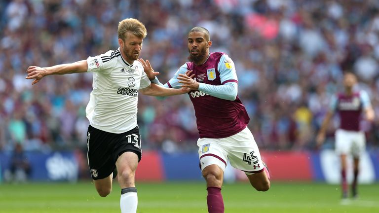  during the Sky Bet Championship Play Off Final between Aston Villa and  Fulham at Wembley Stadium on May 26, 2018 in London, England.