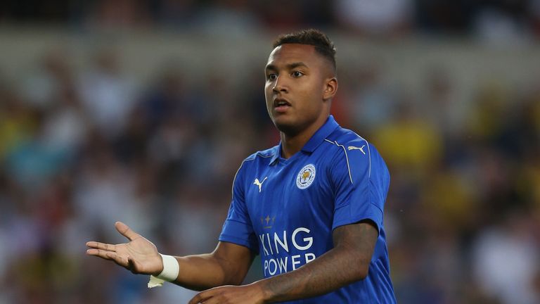 Liam Moore playing for Leicester