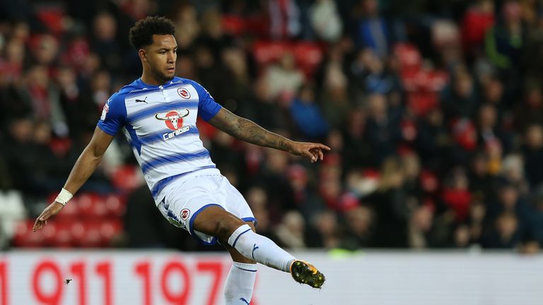 SUNDERLAND, ENGLAND - DECEMBER 02:  Liam Moore of Reading during the Sky Bet Championship match between Sunderland and Reading at Stadium of Light on December 2, 2017 in Sunderland, England. (Photo by Nigel Roddis/Getty Images,)                                             