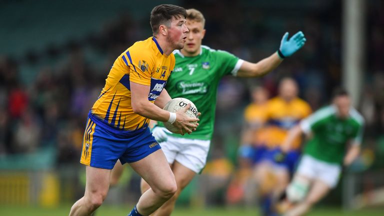 Keelan Sexton of Clare in action.