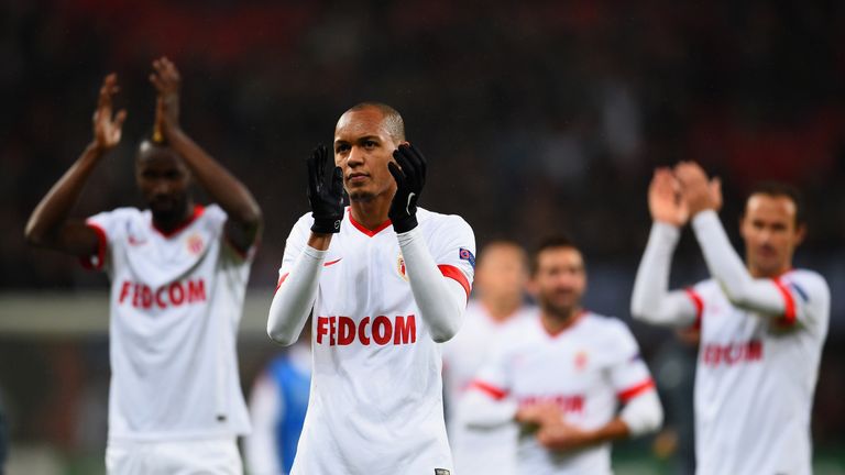 Fabinho during the UEFA Champions League group C match between Bayer 04 Leverkusen and AS Monaco FC at BayArena on November 26, 2014 in Leverkusen, Germany.