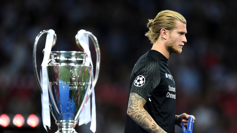 Loris Karius during the UEFA Champions League Final between Real Madrid and Liverpool at NSC Olimpiyskiy Stadium on May 26, 2018 in Kiev, Ukraine.