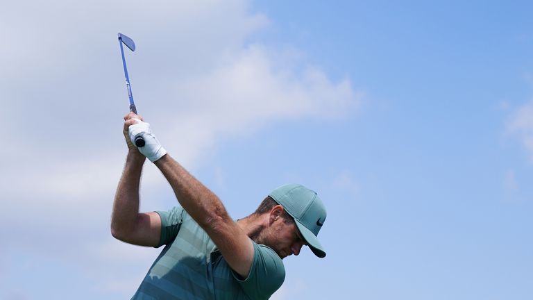 plays a shot during the second round of the The Rocco Forte Open at the Verdura Gol Resort on May 11, 2018 in Sciacca, Italy.