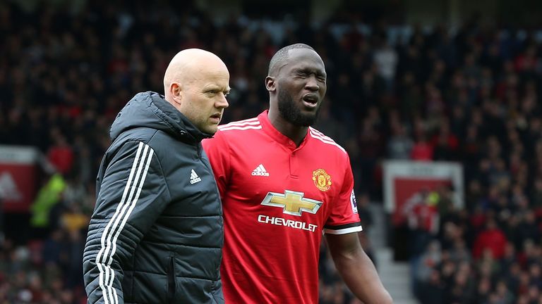 Romelu Lukaku limped out of Manchester United's win over Arsenal