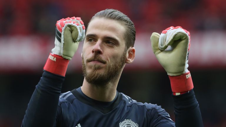 David De Gea during the Premier League match between Manchester United and Arsenal