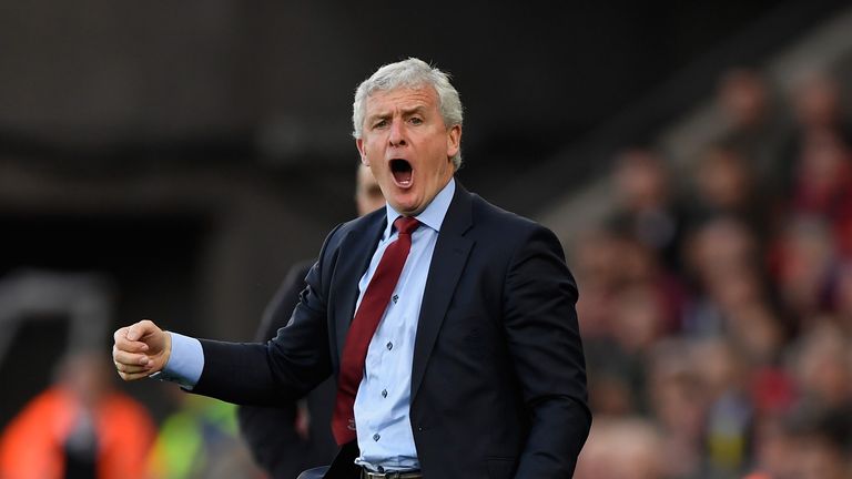 Southampton manager Mark Hughes at the Liberty Stadium