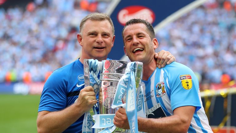  during the Sky Bet League Two Play Off Final between Coventry City and Exeter City at Wembley Stadium on May 28, 2018 in London, England.