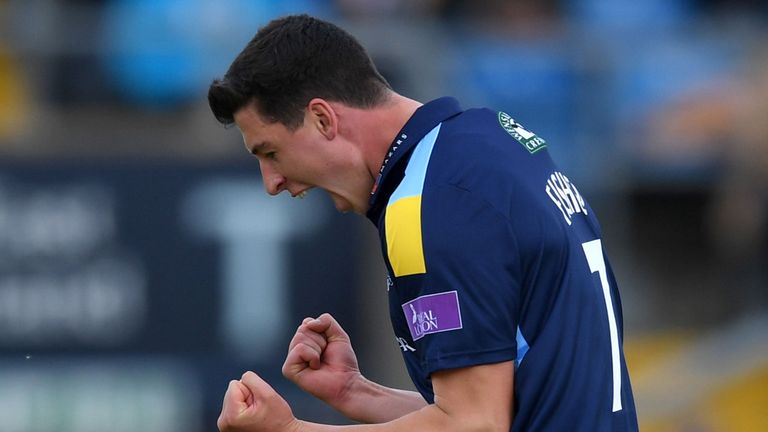 Matthew Fisher steered Yorkshire to a dramatic victory over Derbyshire