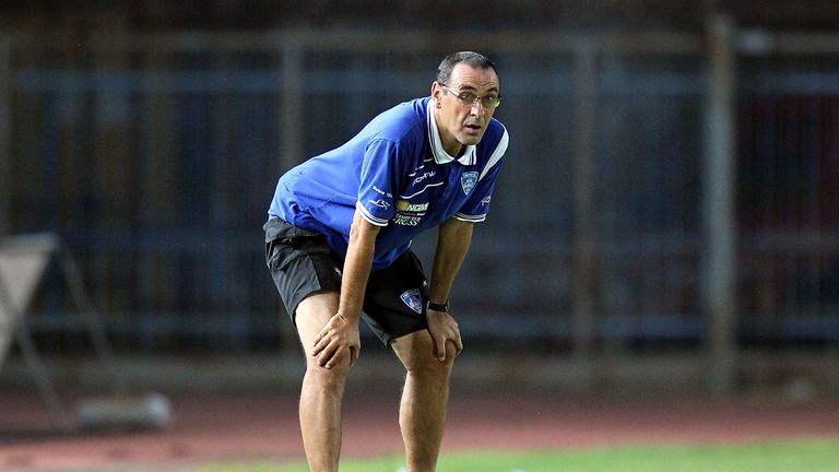 Italian coach Maurizio Sarri during his time in charge of Empoli