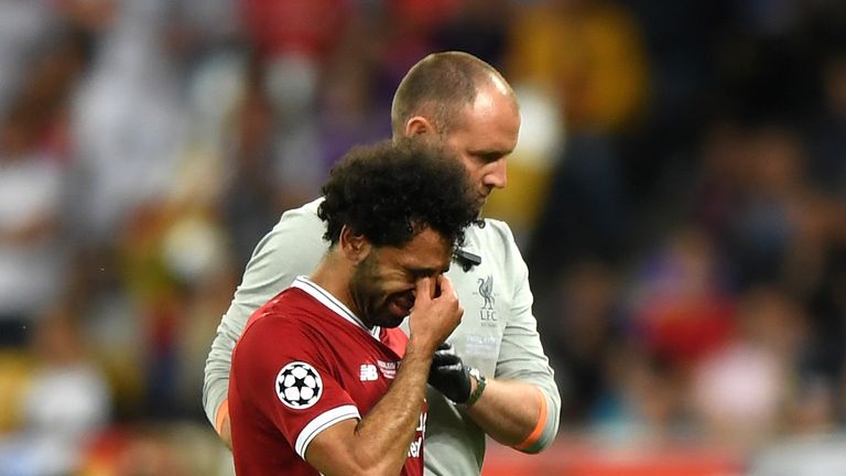  during the UEFA Champions League Final between Real Madrid and Liverpool at NSC Olimpiyskiy Stadium on May 26, 2018 in Kiev, Ukraine.