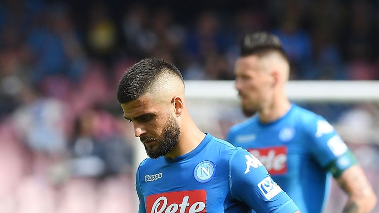 Lorenzo Insigne during the serie A match between SSC Napoli and Torino FC at Stadio San Paolo on May 6, 2018 in Naples, Italy.