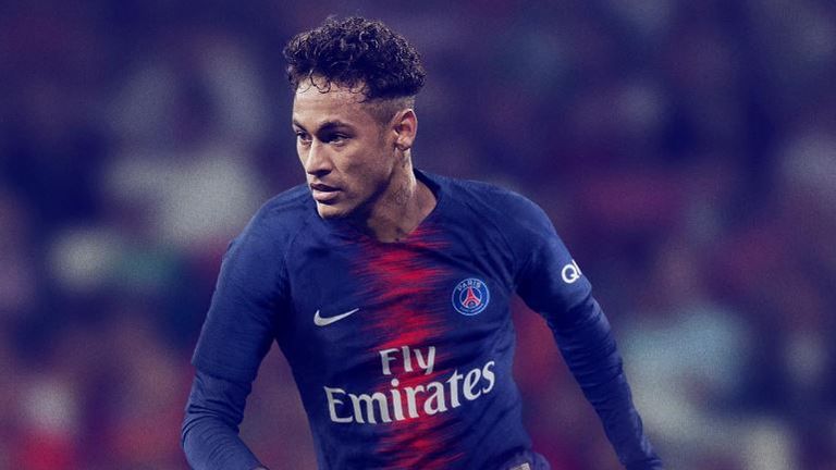 Neymar has modelled the new PSG strip despite uncertainty over his future