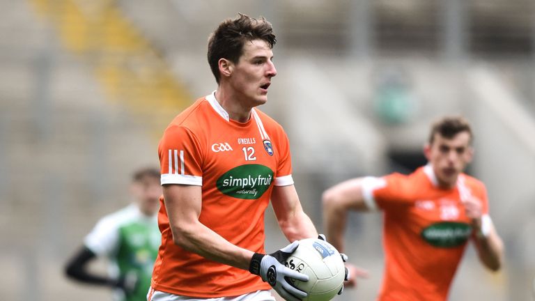 Niall Grimley of Armagh during the Allianz Football League Division 3 final against Fermanagh.