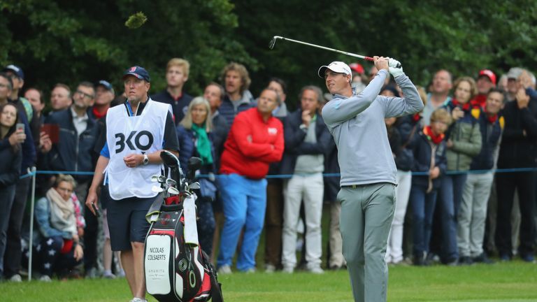 Nicolas Colsaerts during the knockout stage on day three of the Belgian Knockout at Rinkven International Golf Club on May 19, 2018 in Antwerpen, Belgium.