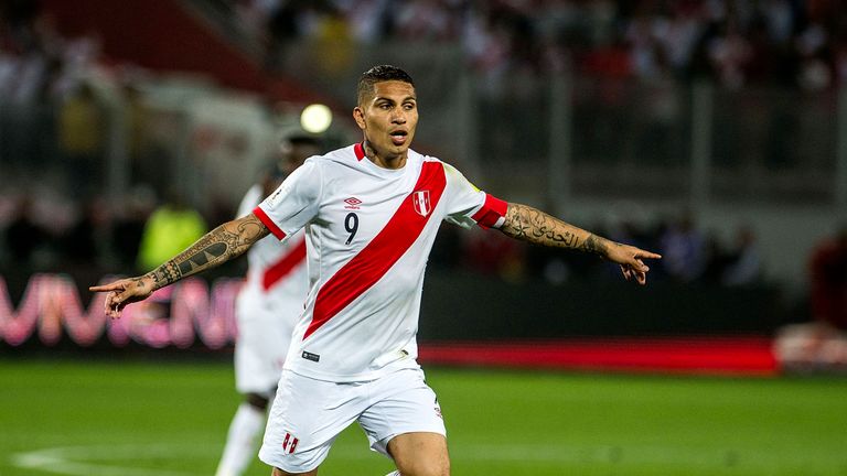 Paulo Guerrero in action for Peru