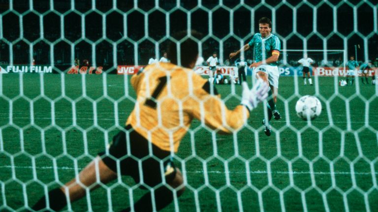 Peter Shilton dived the right way four times, but didn't touch the ball in the 1990 semi-final