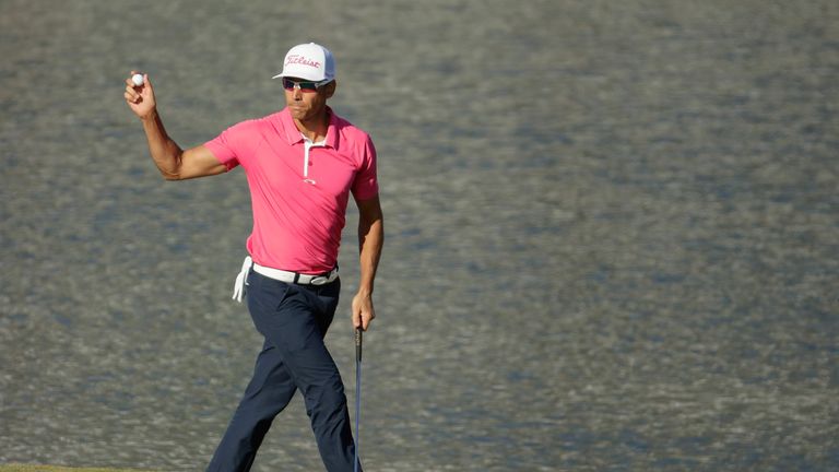 during the final round of THE PLAYERS Championship at the Stadium course at TPC Sawgrass on May 14, 2017 in Ponte Vedra Beach, Florida.