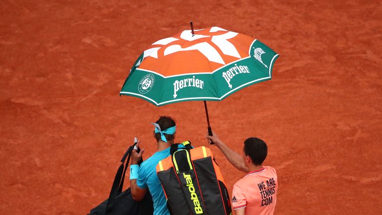  during day two of the 2018 French Open at Roland Garros on May 28, 2018 in Paris, France.