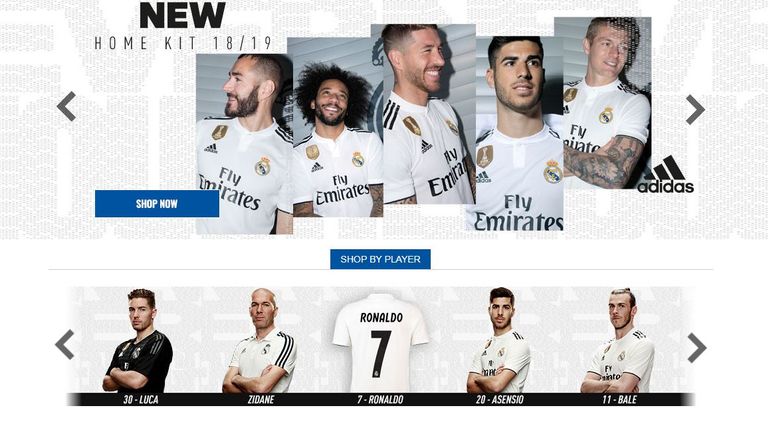 Real Madrid 18/19 shirt